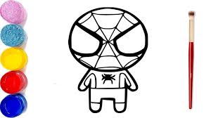 A huge collection of spiderman coloring pages. Coloring Baby Spiderman With Learn Colors Coloring Pages Spider Man Drawing Video For Kids Youtube