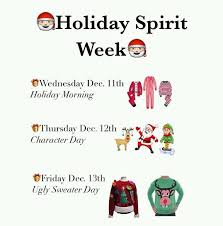 Many of us have had a difficult year this year with wishing you 12 months of success, 52 weeks of laughter, 365 days of fun, 8760 hours of joy tomorrow is a new day. Holiday Spirit Week 2013 Lion Tales