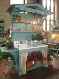 Potting Shed Chandelier Sink All Under A Tin Roof Potting Bench Plans Potting Bench Garden Sink