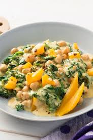 Exotisches Spinat Curry Mit Kichererbsen Und Mango Rezept Kichererbsen Rezepte Kirchererbsen Rezept Spinat