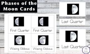 From learning the moon phases to crafting moon rocks this montessori moon themed unit is so much fun. Free Printable Phases Of The Moon Simple Living Creative Learning