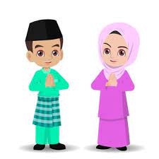 By continuing to browse you are agreeing to our use of cookies and other tracking technologies. Premium Vector Malay Boy And Girl In Traditional Clothes Greeting Selamat Hari Raya
