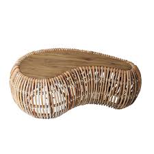 20 x 20 x 30 cm.romantischer stimmungsmacher für eingangsbereich, terrasse und garten: Ausgefallener Couchtisch Aus Rattan Und Tischlatte Aus Recycelten Teakholz