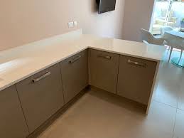 Maybe you would like to learn more about one of these? Modern Grey Gloss Grey Wood Grain Kitchen White Quartz Worktops Neff Appliances