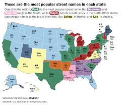 We Counted Literally Every Road In America Here S What We Learned Street Names Ap Human Geography Map