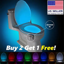 Colorful Human Body Motion Sensor Led Toilet Bowl Bathroom Night Light Lamp For Sale Online Ebay