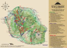 Carte Des Randonnees De La Reunion Carte De La Reunion La Reunion Carte De La Reunion Ile De La Reunion