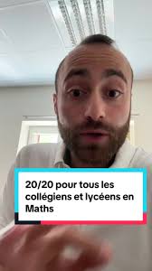 20/20 en maths : Réussite pour collégiens et lycéens !