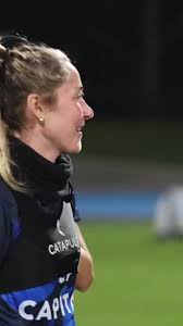 On the 🎤 with our captain Danielle Micallef as we had a bit of fun at  training this week ahead of our clash with Brunswick Juventus