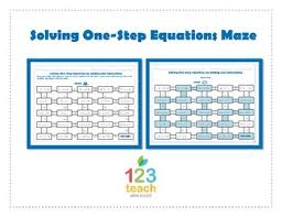 Maze Activity Solving One Step Equations By Adding And Subtracting One Step Equations Maths Activities Middle School Equations