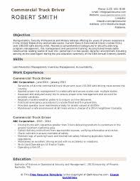 Commercial Truck Driver Resume Samples Qwikresume