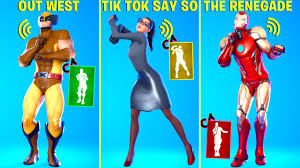 You can buy this emote in the fortnite item shop. These Legendary Fortnite Dances Have Voices 6 Say So Tik Tok Out West The Renegade Scenario Youtube
