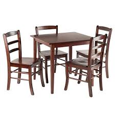 Wood Style Premium Decor 5pc Square Dining Table With 4 Chairs Square Dining Tables Table Decor
