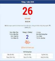 Lịch âm 2021 lịch vạn niên 2021. Lá»ch Am 26 1 Xem Am Lá»ch Hom Nay Thá»© 3 Ngay 26 1 2021 Lá»ch Váº¡n Nien 26 1 2021
