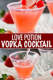 The Best Drink For Valentine S Day Or Summer This Love Potion Cocktail Is Made With Just 3 Ingredients And Cocktail Drinks Vodka Vodka Cocktails Vodka Recipes
