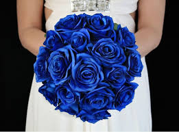 Royal Blue Brides Bouquet Complete Wedding Flower Package With Bride Maid Of Honor Throw Bouque Blue Wedding Flowers Royal Blue Wedding Silk Flowers Wedding