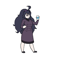 hex maniac (pokemon), creatures (company), game freak, nintendo, pokemon,  pokemon xy, animated, animated gif, artist request, source request, 1girl,  ahoge, breast expansion, breasts, drinking, gigantic breasts, huge breasts,  large breasts, simple ...