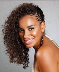 People think that black braids are suitable exclusively for black women. Long Curly Hair With Small Braids