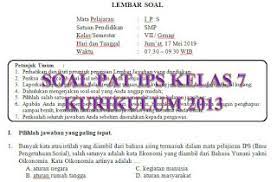 Ajukan pertanyaan tentang tugas sekolahmu. Soal Dan Kunci Jawaban Pat Ips Smp Kelas 7 Kurikulum 2013 Tahun Pelajaran 2018 2019 Soal Terbaru