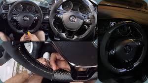 Carbon Fiber Alcantara Steering Wheel Cover Vw Golf 7 Direksiyon Kilifi Youtube