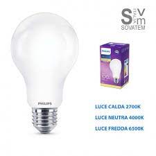 Lampadine attacco e27 a led: Lampada Led Philips Attacco E27 Led Classic 11 5 W A67 Luce Calda N Tonalita Luce Luce Calda