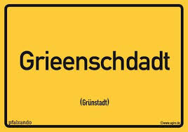 Grunstadt Ortsschild Magnet Postkarten Karten Poster