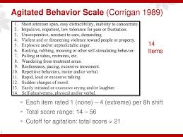 Image result for Agitated Behavior Scale