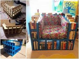 Kitaplik Koltuk Palet Raflar Kendin Yap Mobilya Kitaplik Yatak