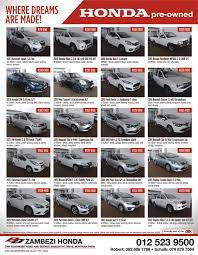Where Dreams Are Made Bb Zambezi Honda Honda Pre Owned Contact The Team Now Robert 082 889 1786 Schalk 079 876 7564 Terms Honda Used Cars Zambezi