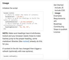Auto Generate Table Of Contents Using Tocbot Hongkiat Table Of Contents Generation Design