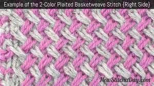 Example Of The Two Color Basketweave Stitch Right Side Basketweave Stitch Knit Stitch Patterns Crochet Stitches Edging