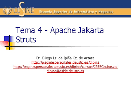 It operated as an umbrella project under the auspices of the apache software foundation, and all jakarta products are released under the apache license. Tema 4 Apache Jakarta Struts Dr Diego Lz