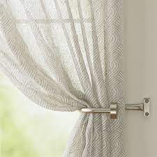 Cb Matte Silver 75 Dia X28 48 Curtain Rod Set In 2021 Beige Curtains Curtains Silver Curtains