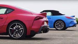 If you go hunting for bmw logos in the new toyota supra, you'll be going down a very deep rabbit hole. The Toyota Supra Vs Bmw Z4 Drag Race We Ve All Been Waiting For
