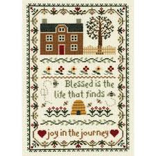△▲△ pattern information △▲△ fabric: Janlynn Counted Cross Stitch Kit 7 75 X11 25 Joy In The Journey 14 Count Target