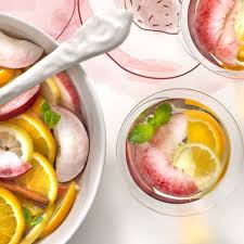 Sangria Blanche Recette De Saison 1 L De Vin Blanc 2 C A Soupe De Sucre 2 Peches Blanches 1 Orange 1 Citron Sangria Recette De Sangria Blanche Hypocras