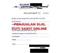 Contohnya bagi pegawai ini sepatutnya beliau layak memdapatkan cuti sakit swasta, sila tambah kelayakan cuti. Kenyataan Akhbar Kpk 30 Ogos 2016 Penjualan Sijil Cuti Sakit Mc Secara Atas Talian Online From The Desk Of The Director General Of Health Malaysia