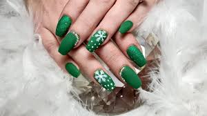 In this post, we will offer you some of the best red nail polish you can use for. Nail Art 2020 Christmas Nail 2020 Green Snowflakes Diamons With Coffin Shape Youtube