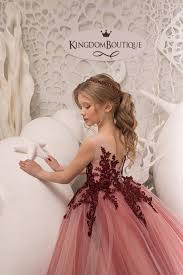 Blush Pink And Maroon Flower Girl Dress Birthday Wedding Party Etsy Pink Flower Girl Dresses Flower Girl Dresses Birthday Dresses