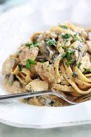 Pates Au Poulet Sauce Cremeuse Aux Champignons Recette Sauce Cremeuse Aux Champignons Pates Au Poulet Plats Rapide