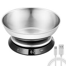 Discover digital kitchen scales on amazon.com at a great price. Buy Chwares Digital Kitchen Scales Usb Rechargeable Stainless Steel Weighing Cooking Scales With Detachable Bowl 11lb 5kg Waterproof Electric Digital Scale Invisible Touch Button Tare Function Online In Germany B08hh35j1r