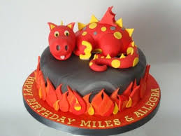 Birthday Cake On Fire Dragon With Fire Cake Dragon Birthday Cakes Fire Cake Cake