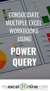 Consolidate Multiple Excel Workbooks Using Power Query Myexcelonline Excel Tutorials Microsoft Excel Tutorial Excel For Beginners