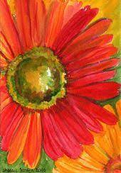 Gerbera Daisy Original Watercolor Painting 5 X 7 Flower Etsy Daisy Painting Art Flower Painting