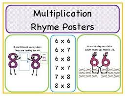 Multiplication Rhyme Chant Posters My Students Always Had Trouble Remembering Multiplication Facts With 6 7 An Multiplication Facts Rhymes Multiplication