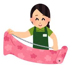 布の寸法を測っている人のイラスト | かわいいフリー素材集 いらすとや