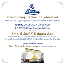 Lalithaa Jewellery Invites You All To Be A Part Of Our New Showroom Opening Hyderabad By 10am Tomorrow 27 8 Online Jewelry Jewellery Showroom Large Jewelry