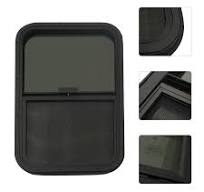 Amazon.com: Ventana de puerta de entrada de autocaravana de 15 x 24  pulgadas, reemplazo de ventana corrediza horizontal, vidrio negro con  pantalla ...