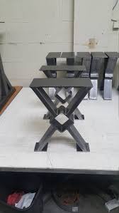 Lot De 2 Banc Moderne X Pieds Modele Bt11s Heavy Duty Etsy Diy Outdoor Table Welding Table Metal Table Legs