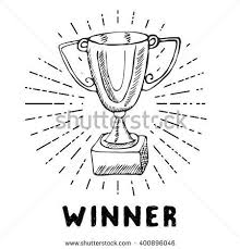 Sport Trophy Sketch Doodle Hand Drawn Winners Prize On Chalkboard Background How To Draw Hands Doodles Sketch Book